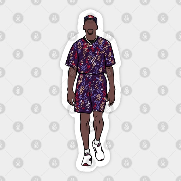 Michael Jordan Barcelona Outfit Sticker by rattraptees